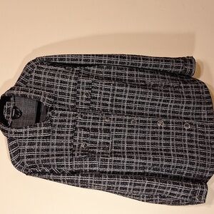 Womens Black and White Checkered Jacket/ Shirt